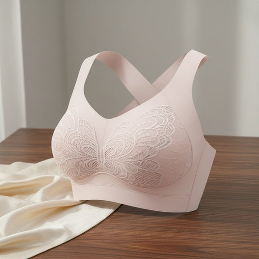 Premium Lace Sports Bra Butterfly – Full Coverage & Wire-Free Comfort