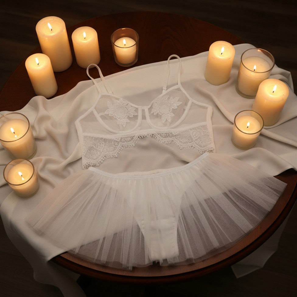 Silky Lace Net Nighty - Babydoll 2 Piece