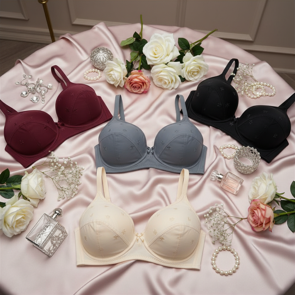 Pack Of 3 Cotton Summer Printed Bra